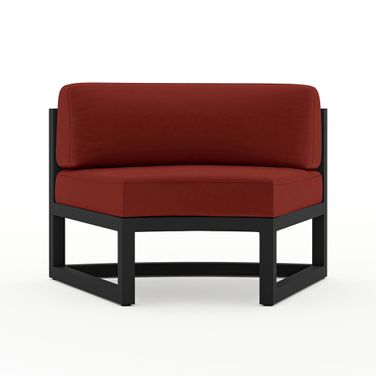 Avion Curve Seat Set of 2 In Canvas Henna and Black
