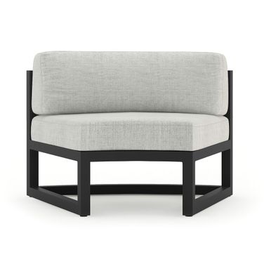 Avion Curve Seat Set of 2 In Cast Silver and Black