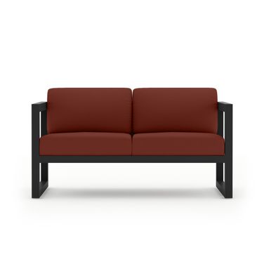 Avion Loveseat In Canvas Henna and Black