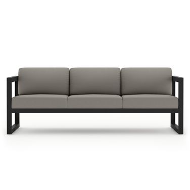 Avion Sofa In Canvas Charcoal and Black
