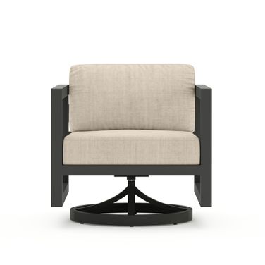 Avion Swivel Rocker In Canvas Flax and Slate