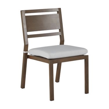 Avondale Aluminum Side Chair In Cabana Stripe Fossil