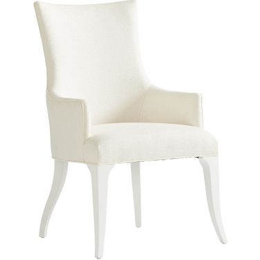 Avondale Geneva Upholstered Arm Chair In Alabaster
