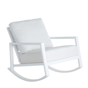 Avondale Lounge Rocker In Heidi Silver