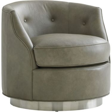 Avondale Piper Leather Swivel Chair