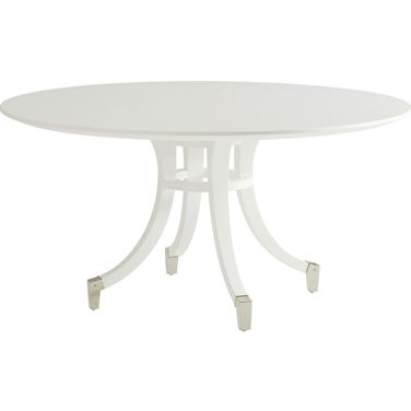 Avondale Bloomfield Round Dining Table In Alabaster