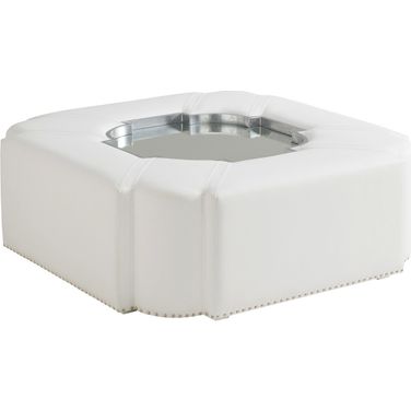 Avondale Clarendon Upholstered Cocktail Table In Alabaster