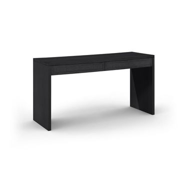 Avro Solid Wood and Oak Veneer Desk In Black