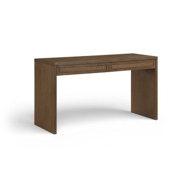 Avro Solid Wood and Oak Veneer Desk In Brown