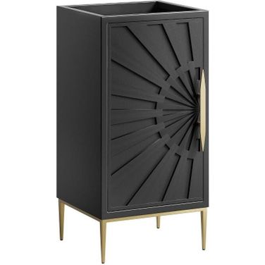 Awaken 18 Inch Bathroom Vanity Cabinet In Black