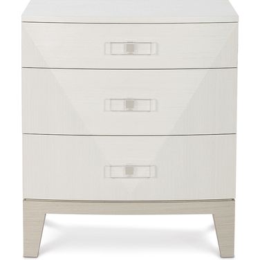gadid anoniem TISCH 新品未使用 Black Lacquer Nightstand with Faux Croc Leather Accents