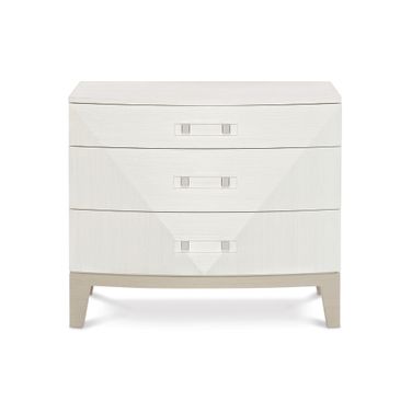 Axiom 34 Inch Nightstand In Linear Gray and Linear White