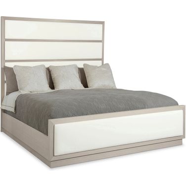 Axiom Queen Panel Bed with Inset Upholstered Panels