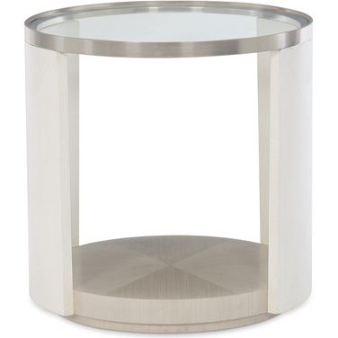 Axiom Round Glass Top Chairside Table