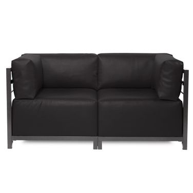 Axis 2 Piece Sectional Atlantis Titanium Frame In Black
