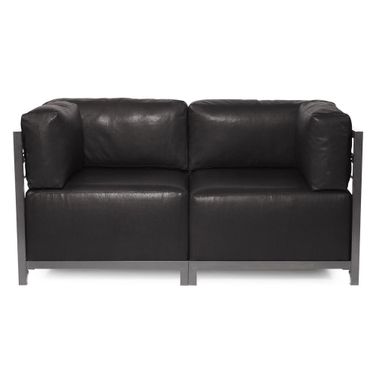 Axis 2 Piece Sectional Avanti Titanium Frame In Black