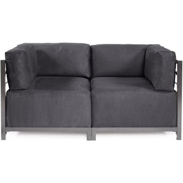 Axis 2 Piece Sectional Regency Titanium Frame In Gray