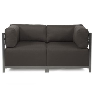 Axis 2 Piece Sectional Seascape Titanium Frame In Charcoal