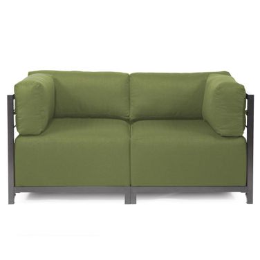 Axis 2 Piece Sectional Seascape Titanium Frame In Moss