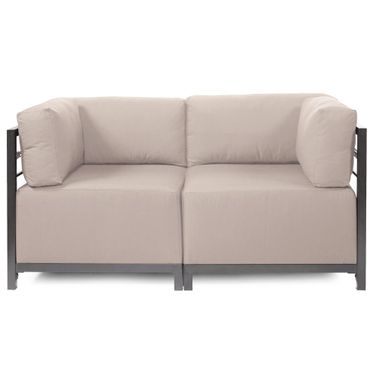 Axis 2 Piece Sectional Seascape Titanium Frame In Sand