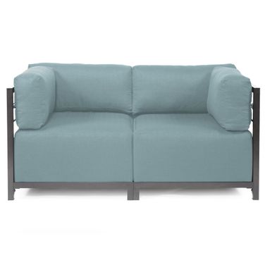 Axis 2 Piece Sectional Sterling Titanium Frame In Breeze