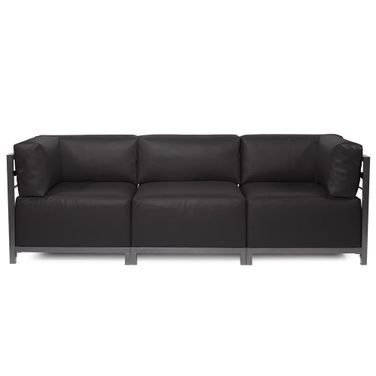 Axis 3 Piece Sectional Atlantis Titanium Frame In Black