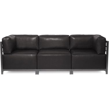 Axis 3 Piece Sectional Avanti Titanium Frame In Black