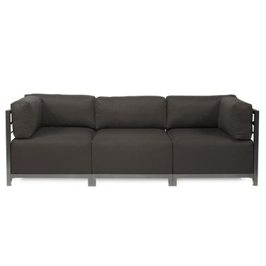 Axis 3 Piece Sectional Seascape Titanium Frame In Charcoal