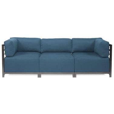 Axis 3 Piece Sectional Seascape Titanium Frame In Turquoise
