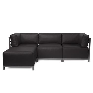 Axis 4 Piece Sectional Atlantis Titanium Frame In Black