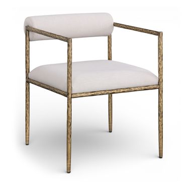Axis Linen Textured Fabric Upholstered Dining Chair Set of 2 In Beige