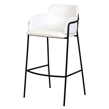 Axis Modern Bar Height Chair In White