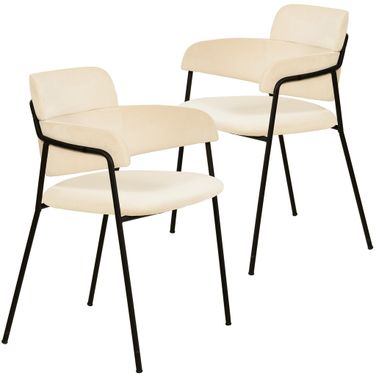 Axis Modern Dining Chair Set of 2 In Beige