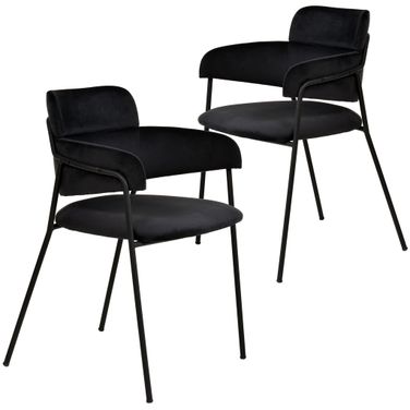 Axis Modern Dining Chair Set of 2 In Black