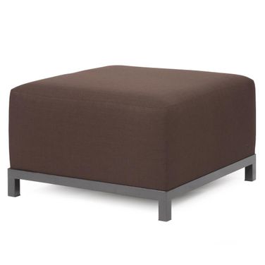 Axis Ottoman Sterling Titanium Frame In Chocolate