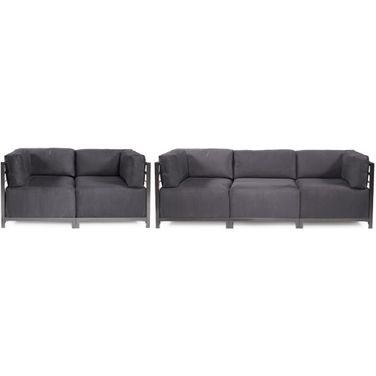 Axis Regency Titanium Frame Living Room Set In Gray