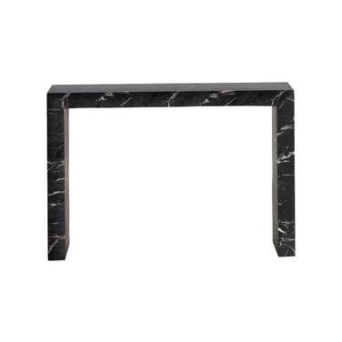 Axle Marble Look Console Table In Black