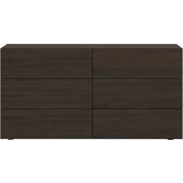Ayla Melamine Dresser In Dark Oak