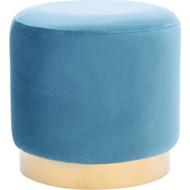 Azai Round Ottoman in Sky Blue