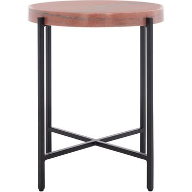 Azula Stone Top Accent Table in Orange