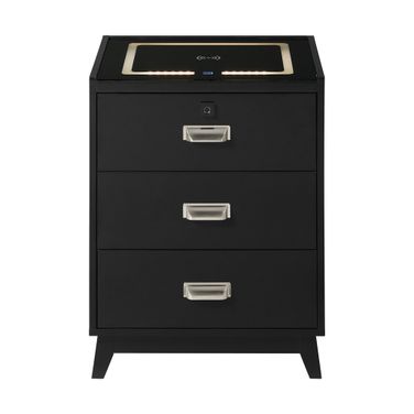 Azura Nightstand with Electronic Features In Black