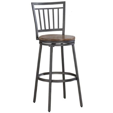 B1-101-25W Back-Metal Frame Slat Back Bar Stool