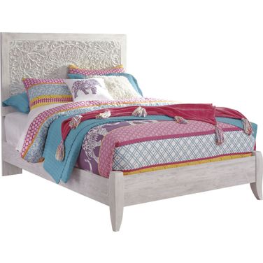 Paxberry Whitewash Full Panel Bed