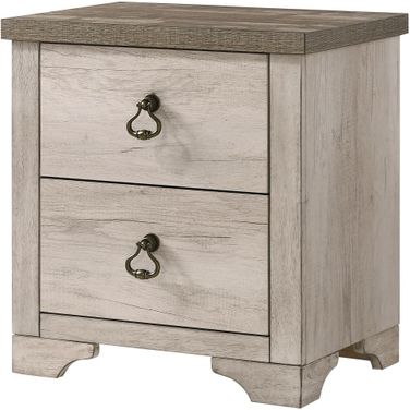 Crown Mark Patterson Nightstand in Driftwood Grey