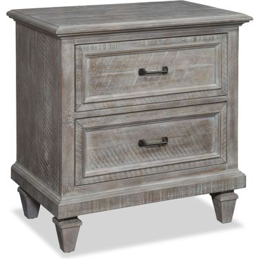 Lancaster Dove Tail Grey 2 Drawer Nightstand