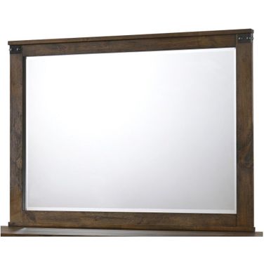 Crown Mark Furniture Curtis Dresser Mirror in Rustic