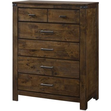 Crown Mark Furniture Curtis Chest in Rustic