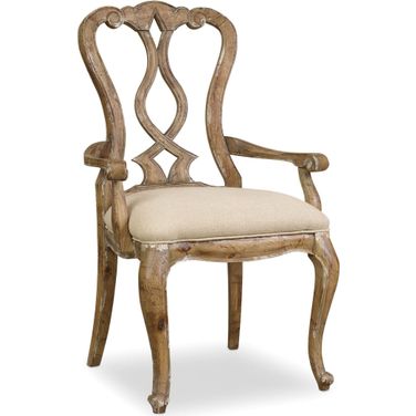 Chatelet Beige Splat Back Arm Chair Set of 2