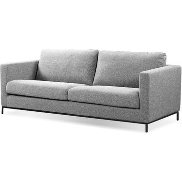 Babi Heather Gray Chenille With Black Legs Sofa