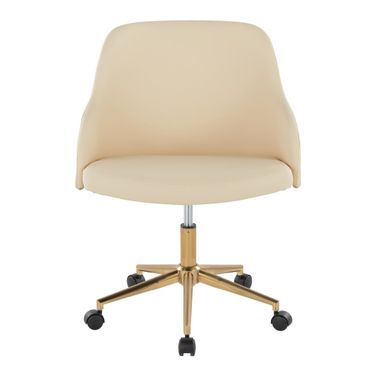 Bacci Office Chair In Cream and Walnut